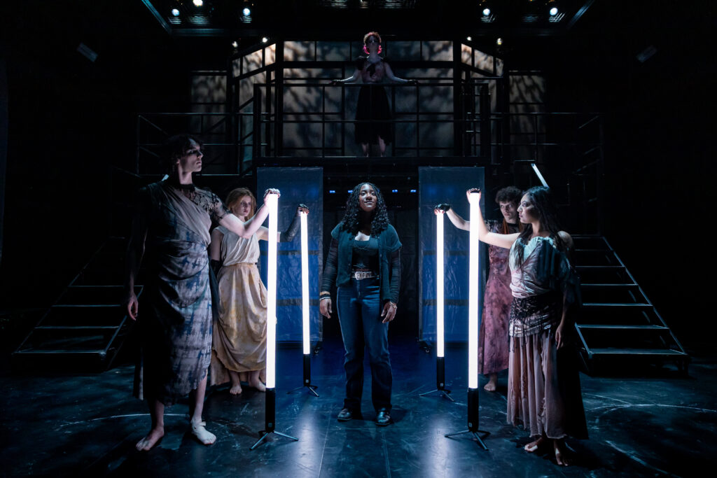 Production photo from U-M-B-C Theatre's in the darkest forest.